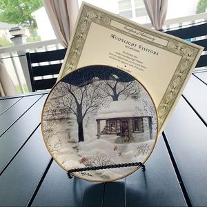 Franklin Mint “Moonlight Visitors” 24k gold plate